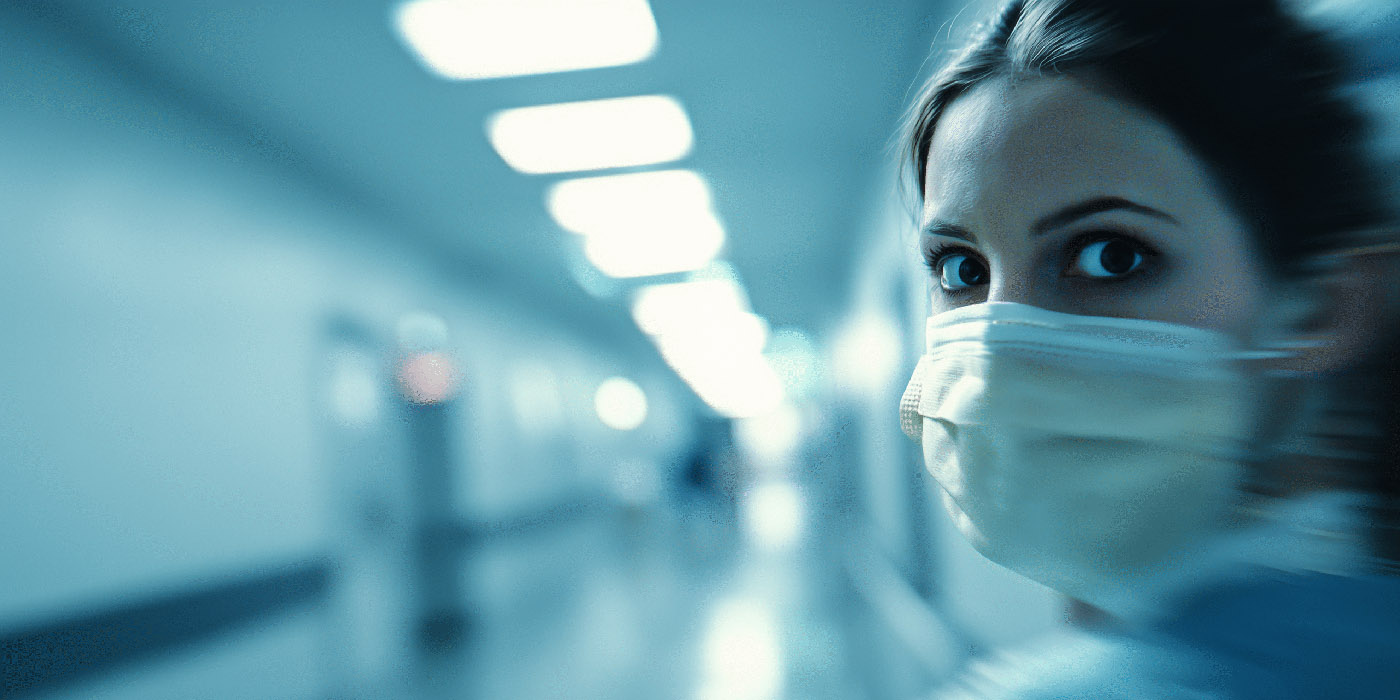 A medical professional showing signs of hypervigilance