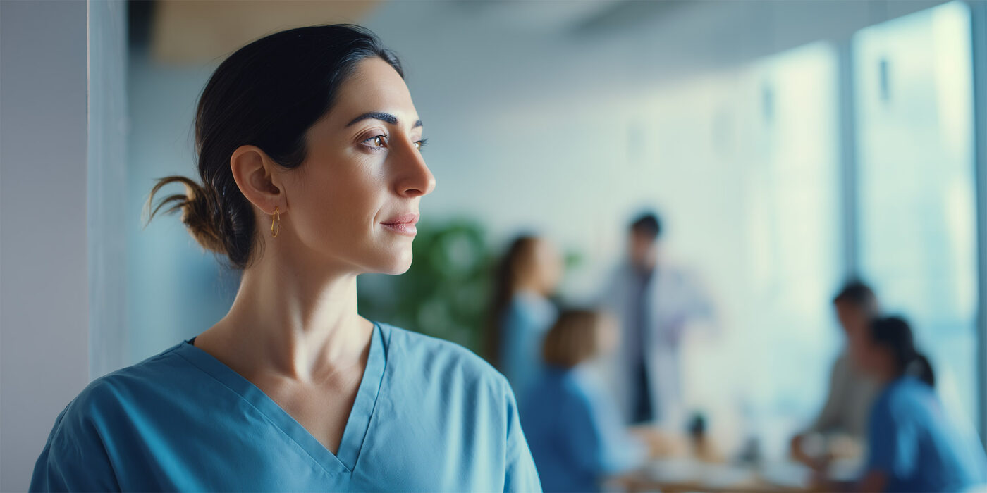 A healthcare worker feeling disconnected